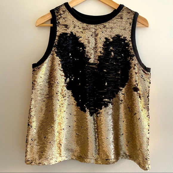 GAP Tops - Gap || sleeveless golden sequins top